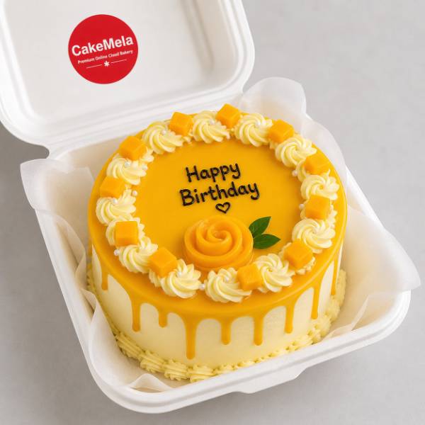 Mango Cream Bento Cake